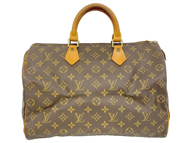 Borsa Louis Vuitton Monogram Speedy 35 Marrone