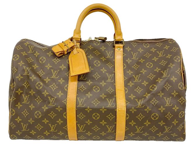 Bolsa Louis Vuitton Boston Monogram Keepall 50 Marrom