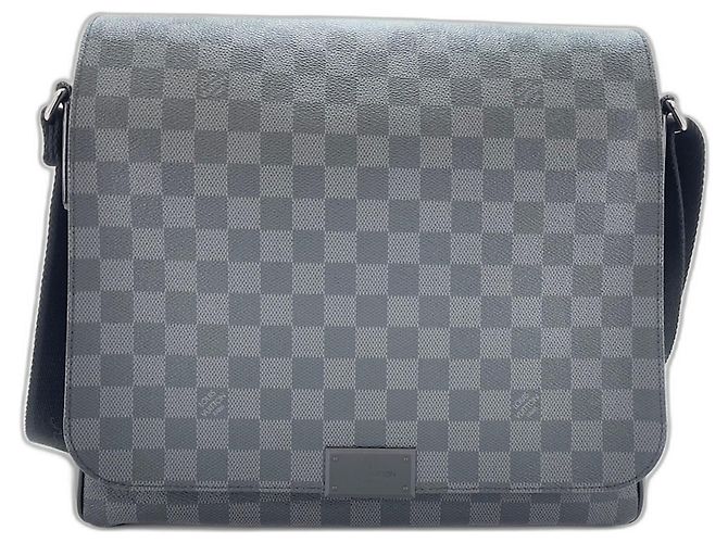 Borsa a tracolla Louis Vuitton District Nero