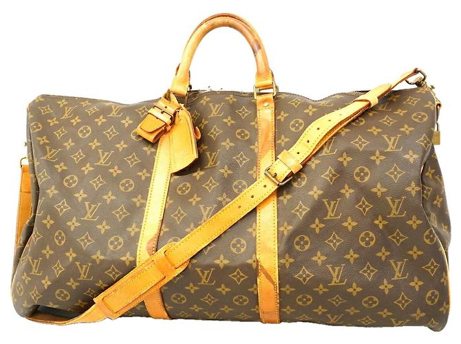 Louis Vuitton Boston Monogram Keepall Bandoulière 60 Marrone
