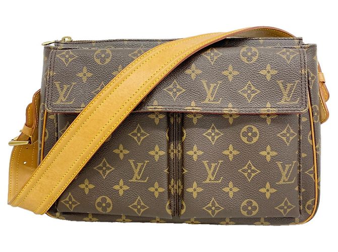 Borsa a tracolla Louis Vuitton Monogram Vivacite GM Marrone