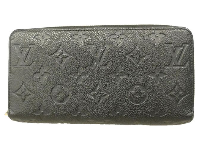 Louis Vuitton Monogram Empreinte Zippy Wallet Black