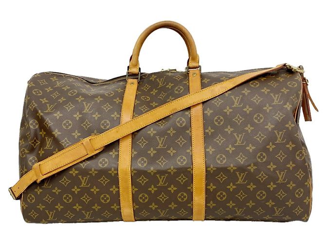 Louis Vuitton Boston Monogram Keepall Bandoulière 60 Marrone