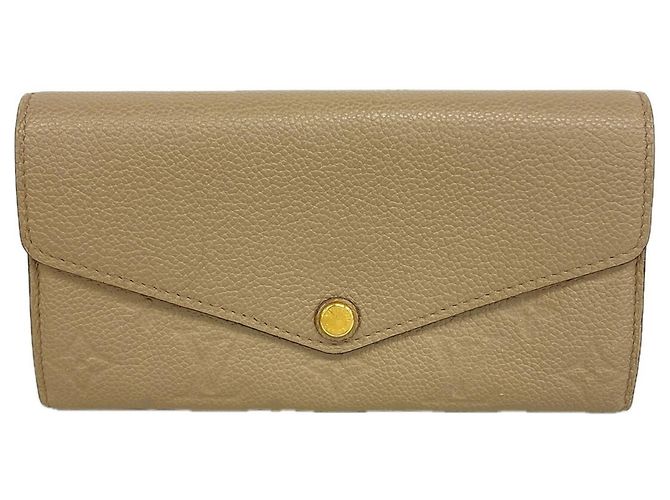 Louis Vuitton Monogram Empreinte Portefeuille Sarah Long Wallet Gris