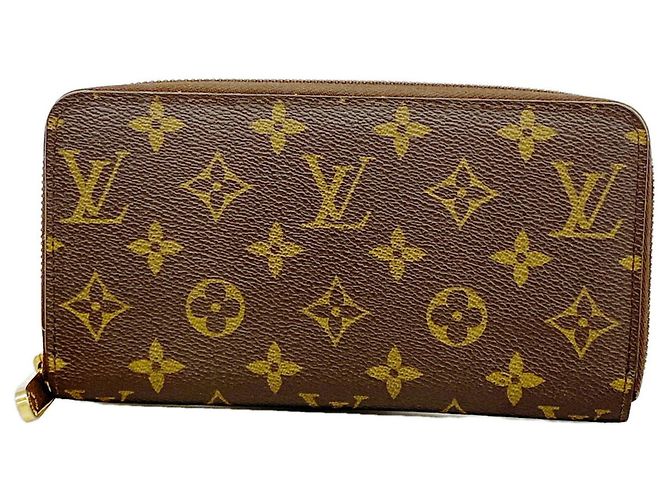 Louis Vuitton Monogram Zippy Long Wallet Braun
