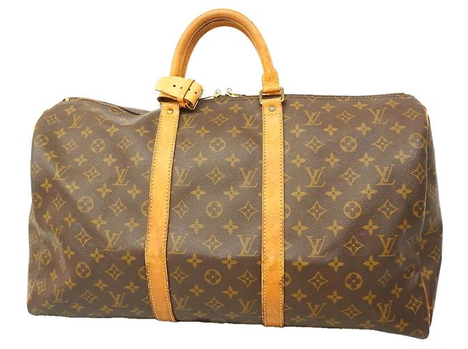 Louis Vuitton Boston Monogram Keepall 50 Marrom