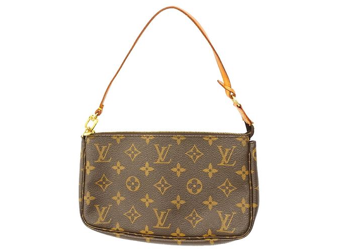 Louis Vuitton Monogram Pochette Accessoires Pouch Marrone