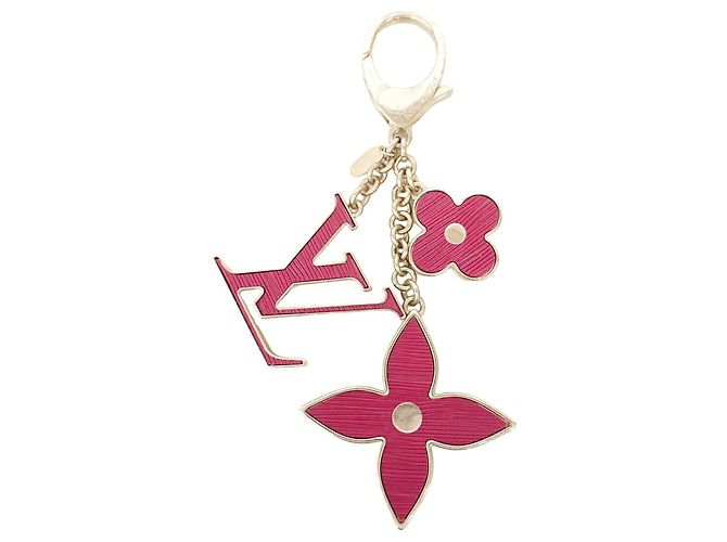 Louis Vuitton Epi Bijou Sac Fleur Charm Keyring Argento Porpora