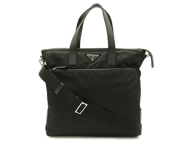 Tote Sac cabas Prada Triangle Noir