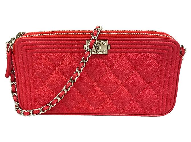 Borsa a tracolla Chanel Boy Chain Rosso