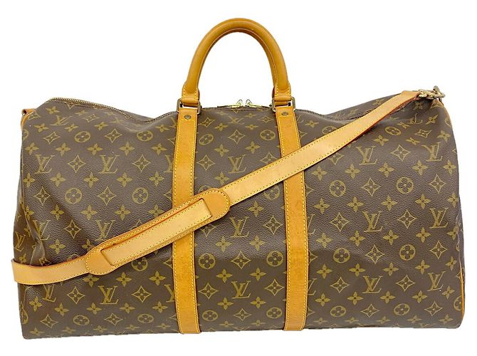 Borsa Boston Louis Vuitton - Monogram Keepall Bandoulière 55 Marrone