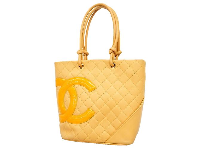Chanel Cambon Tote Bag aus Lammleder Beige