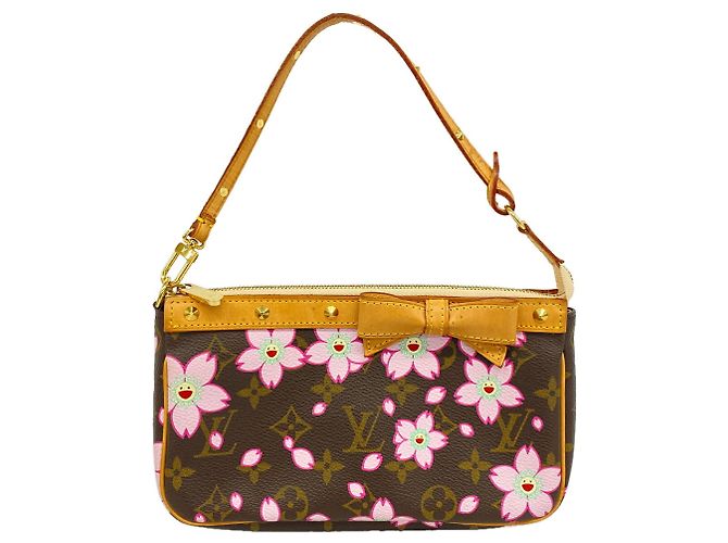 Louis Vuitton Monogram Cherry Blossom Pochette Accessoires Marrone