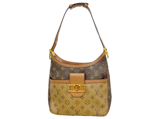 Bolsa de Ombro Louis Vuitton Monogram Reverse Hobod Fine PM Marrom