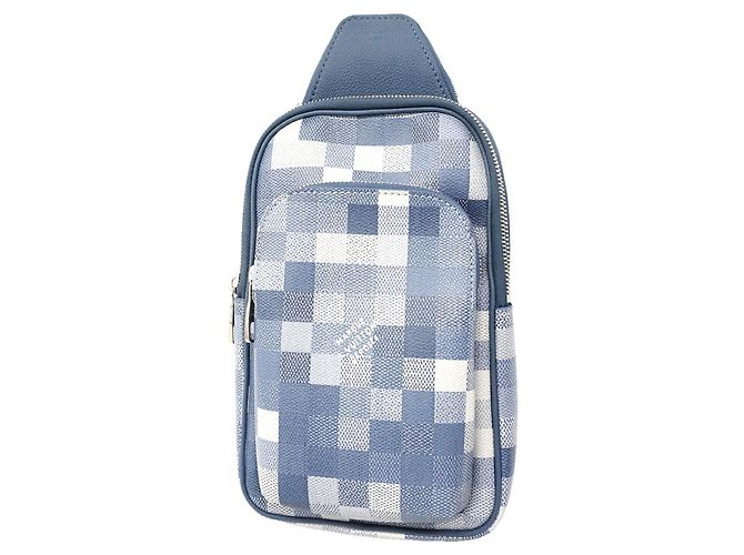 Borsa a tracolla Louis Vuitton Damouflage Avenue PM Blu