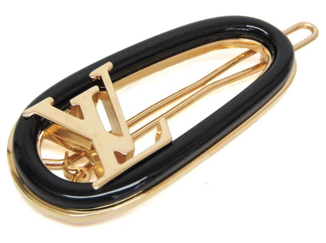 Fermi capelli My LV Chain in metallo Louis Vuitton Nero D'oro