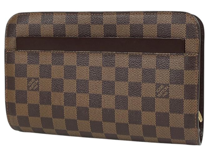Louis Vuitton Saint Second Bag Clutch Brown Damier ebene