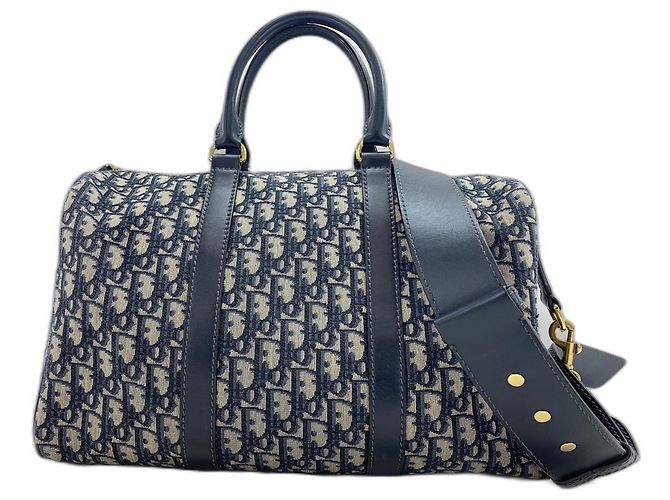 Borsa Boston Christian Dior Navy Blu navy