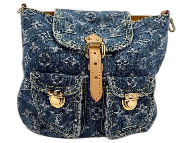 Louis Vuitton Blue Sac à Dos Backpack Blau