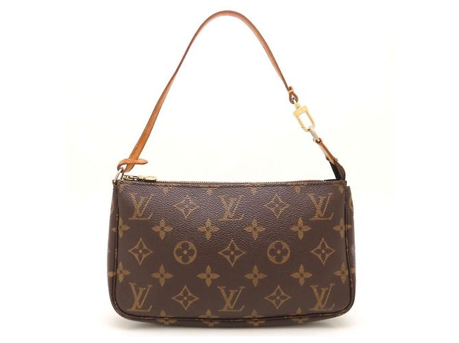 Sac à main Louis Vuitton Monogram Pochette Accessoires Marron Monogramme