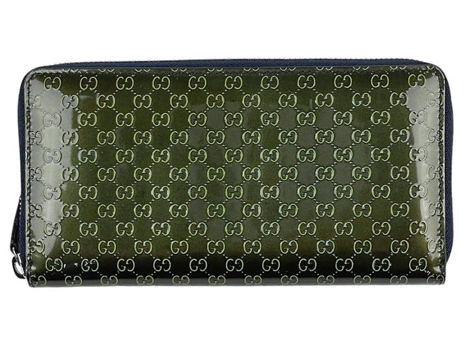 Portefeuille long Gucci Microguccissima Vert
