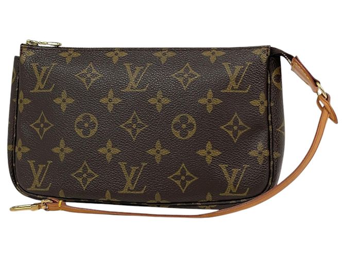 Louis Vuitton Monogram Pochette Castaño Monograma