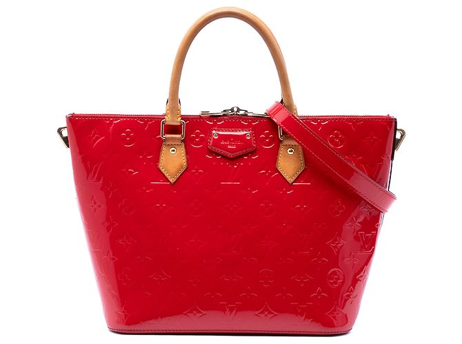 Louis Vuitton Red Monogram Vernis Montebello MM Rot