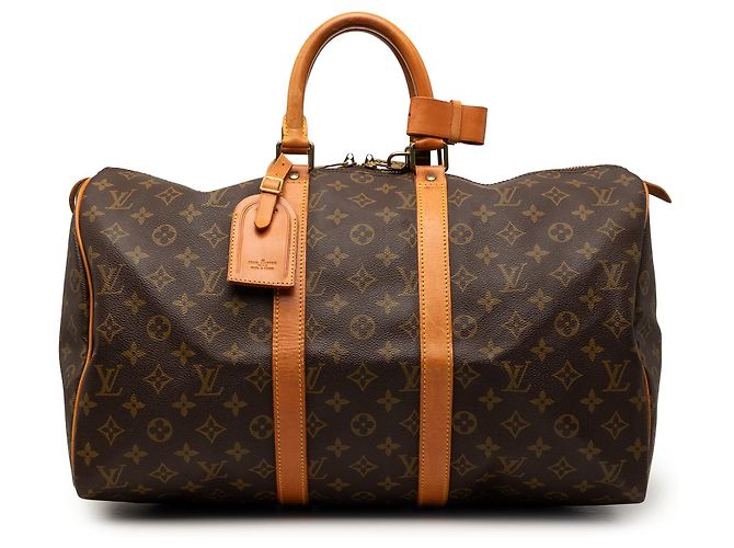 Louis Vuitton Brown Monogram Keepall 45 Marrom