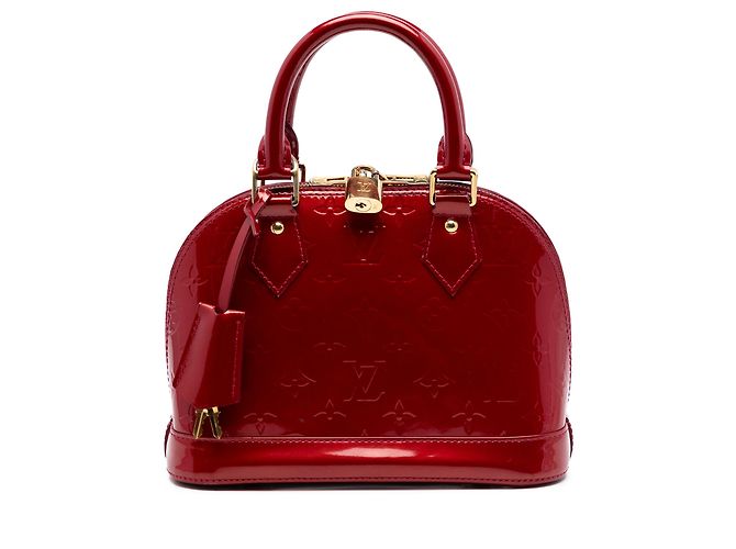 Louis Vuitton Red Monogram Vernis Alma BB Roja