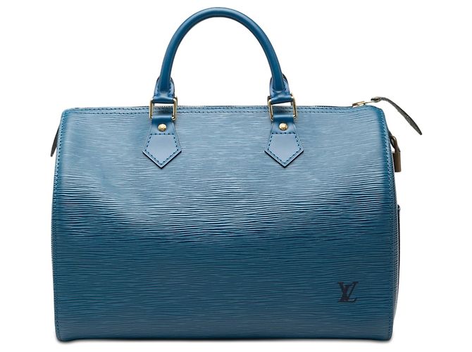 Louis Vuitton Blue Epi Speedy 35 Azul