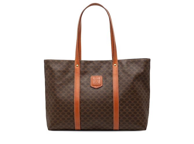Céline Celine Brown Macadam Coated Canvas Tote Braun