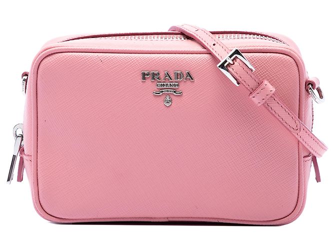 Prada Mini Sac Camera Lux en Saffiano Rose