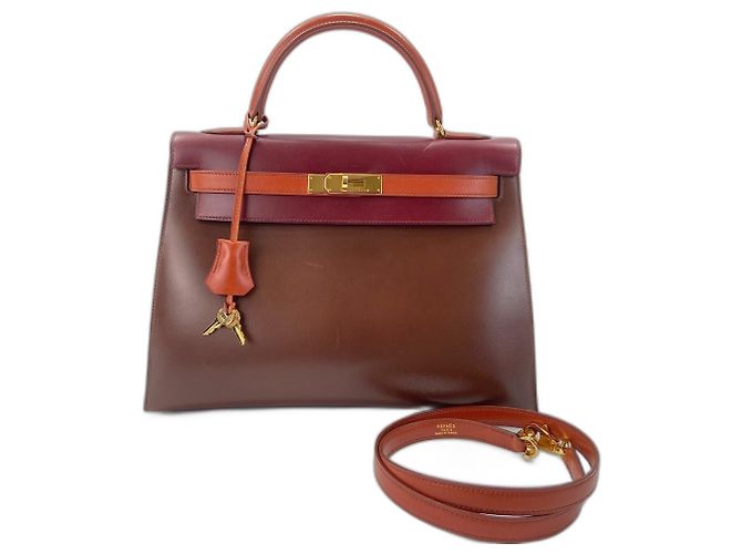 Hermès Bolsa Hermes Kelly 32 Marrom