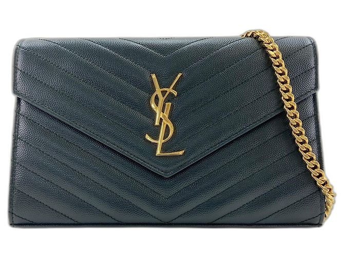 Borsa a tracolla Cassandra Yves Saint Laurent Grigia Marrone