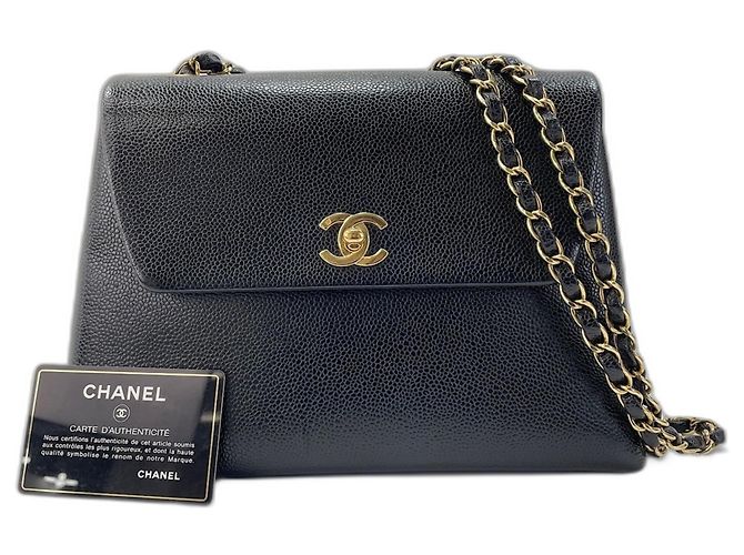 Borsa a tracolla Chanel Trapeze, Black Nero