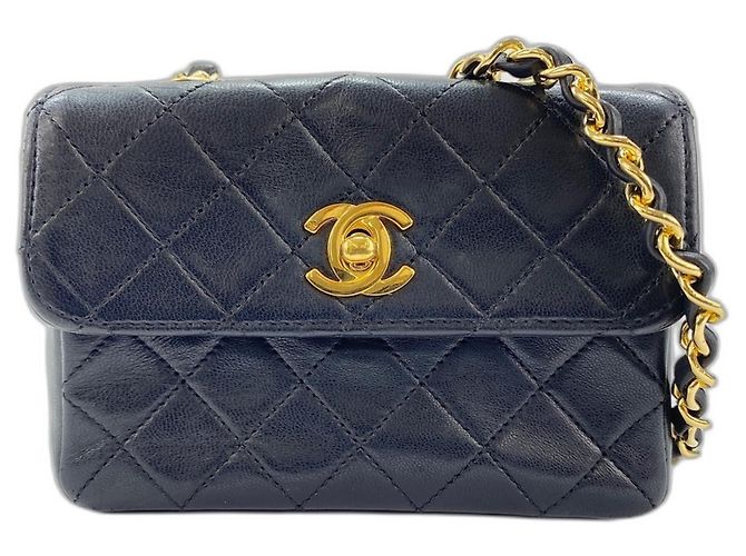 Borsa a tracolla Chanel Mini Matelassé Nero