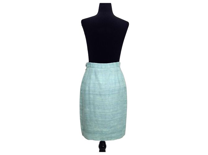 Moschino minifalda verde agua Turquesa