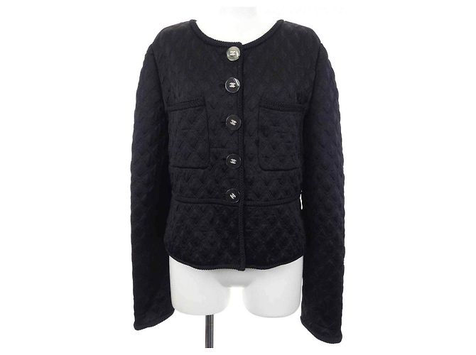 Chanel Collarless Jacket Black