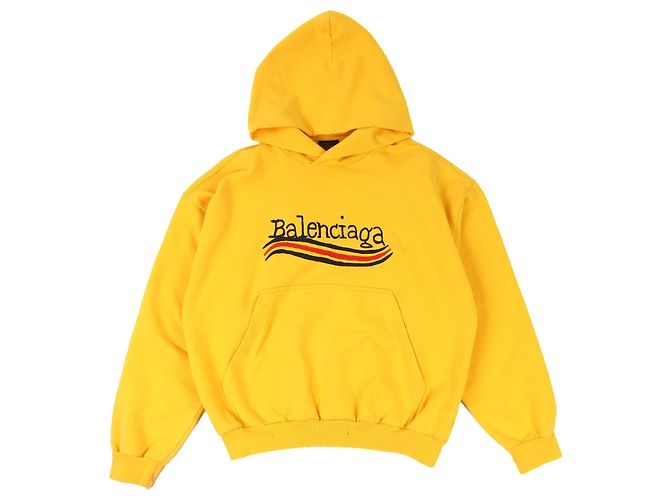 Balenciaga Campaign logo Hoodie Gelb