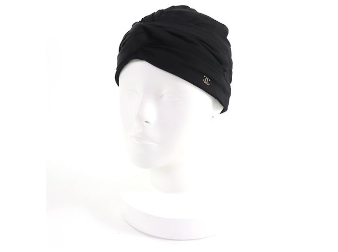 Chanel COCO Mark Seidenturban Schwarz
