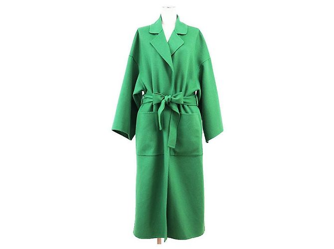 Manteau en laine et cachemire Loewe Vert