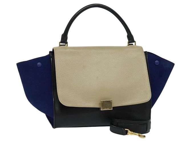 Céline Celine Tricolor Trapeze Leather Medium Multicolore