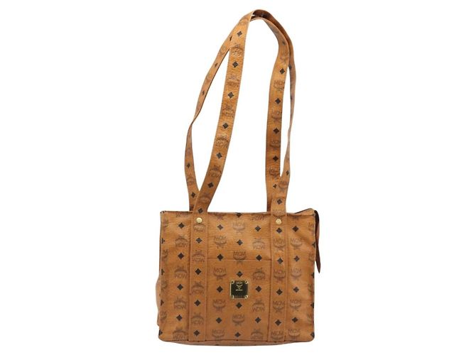 MCM Visetos Leather Marrone