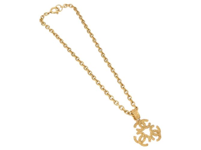 Chanel Vintage Triple CC Chain Metal Golden