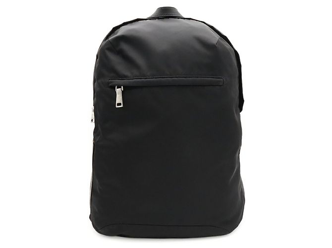 Prada Nylon and Leather Backpack Black