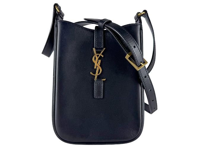 Borsa a tracolla in pelle nera Saint Laurent Nero