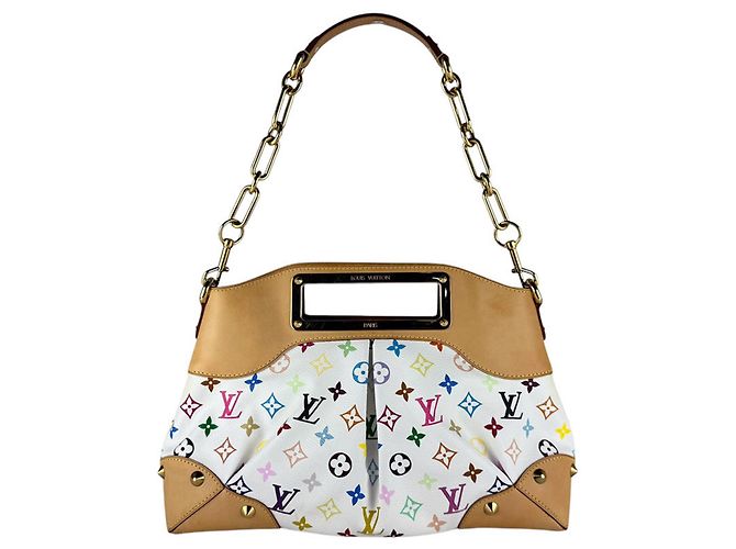 Louis Vuitton Monogram Multicolore Judy MM Handbag White Multiple colors