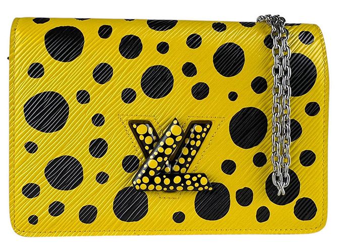 Borsa a tracolla in pelle Epi Louis Vuitton Nero Giallo
