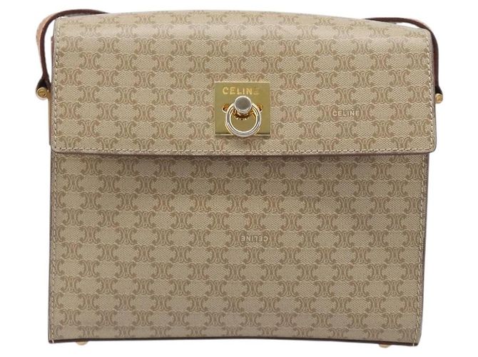 Céline Celine Macadam Leather Medium Bege