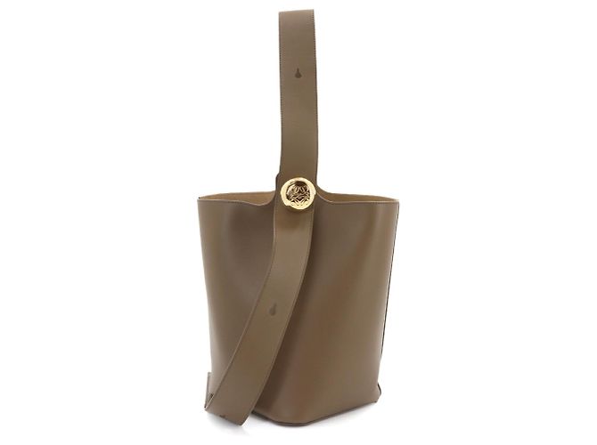 Borsa a secchiello Pebble Loewe Marrone